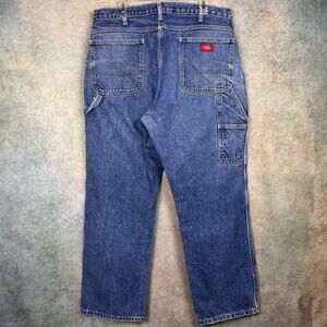 Vintage Dickies Carpenter Work Pants Denim Jeans Mens Sz 38x30 90s Medium Wash